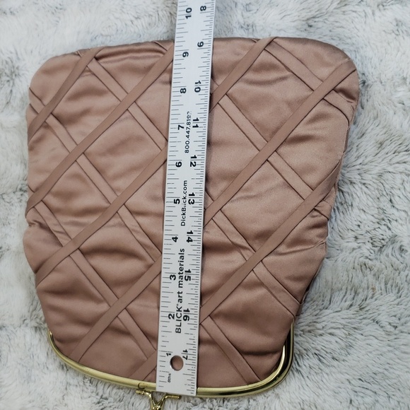 JR Creamy Satin Fold Over Purse Crossed Ribbons & Small Wallet Made in The USA. - Picture 13 of 16